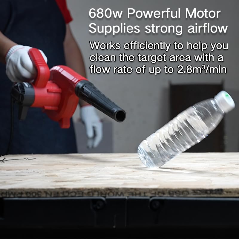 ENON 650W Electric Air Blower for Cleaning Dust, 19500RPM Speed, 220V | Furniture, Cars, Windows, Electronics, Kitchen Appliances, PCs, AC Units, Perfect for Home and Outdoor Air Cleaning (XE-6501)