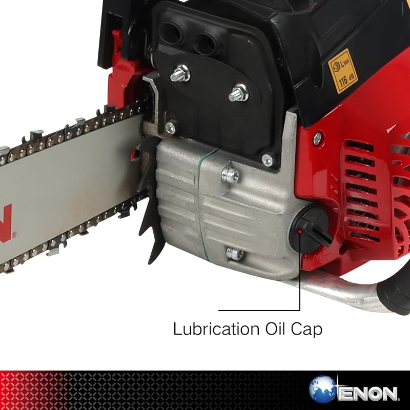 ENON Gasoline 5818 Chainsaw 18inch 2700W 3000RPM, Engine Displacement 58CC Chainsaw, Woodcutting Saw for Farm, Garden and Ranch with Tool Kit (XE-GCS)