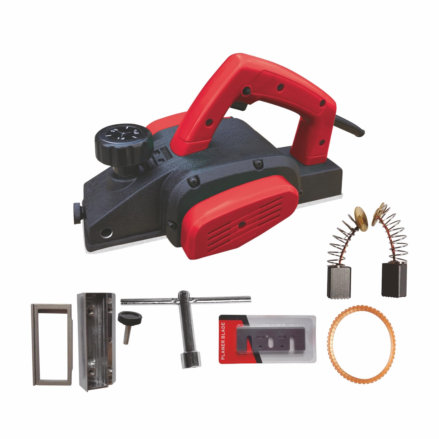 ENON 600W Electric Wood Planer Machine, 82mm Width, 16000RPM, for Carpentry, Interior Designing & Construction Application for Home, DIY & Professional Use, Woodworking Tool (XE-8201)