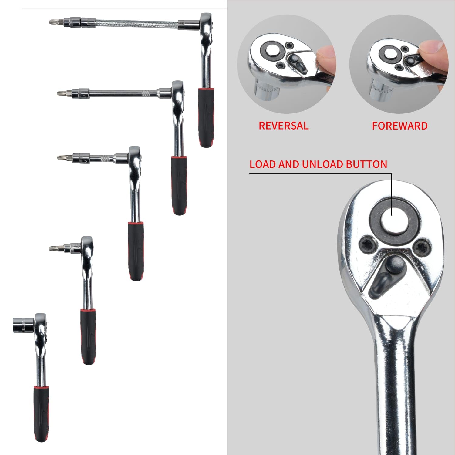 ENON Hand Tool Kit (46 Pcs) Household|1/4 Drive Socket|Screwdriver Wrench Set For Bike,Car Repairs&More|Spanner&Socket Set|All Size Tool Kit Goti Pana Set|Perfect For Diy Enthusiasts,Red