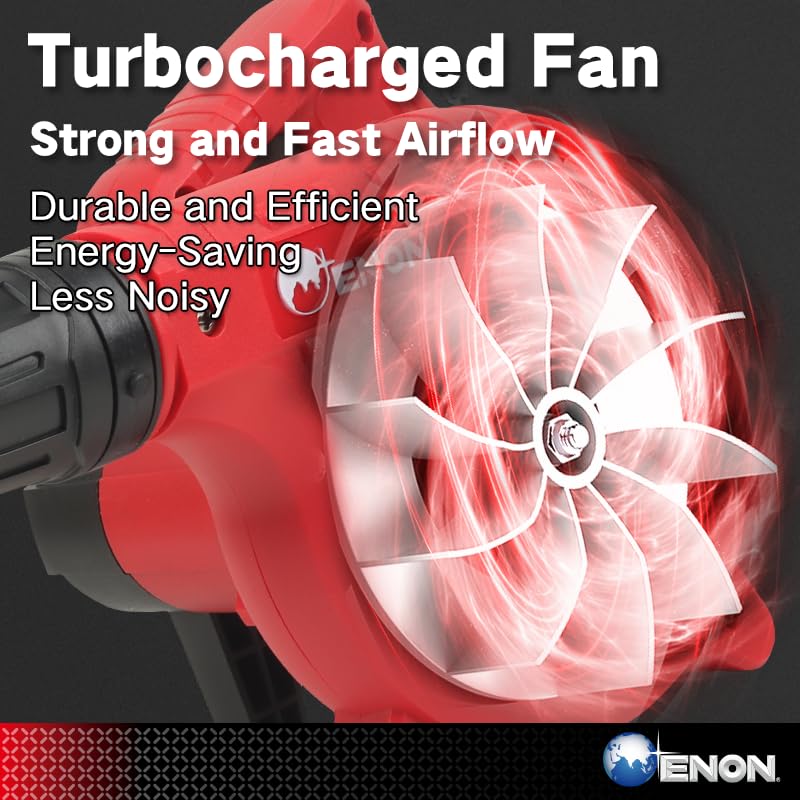 ENON 650W Electric Air Blower for Cleaning Dust, 19500RPM Speed, 220V | Furniture, Cars, Windows, Electronics, Kitchen Appliances, PCs, AC Units, Perfect for Home and Outdoor Air Cleaning (XE-6501)