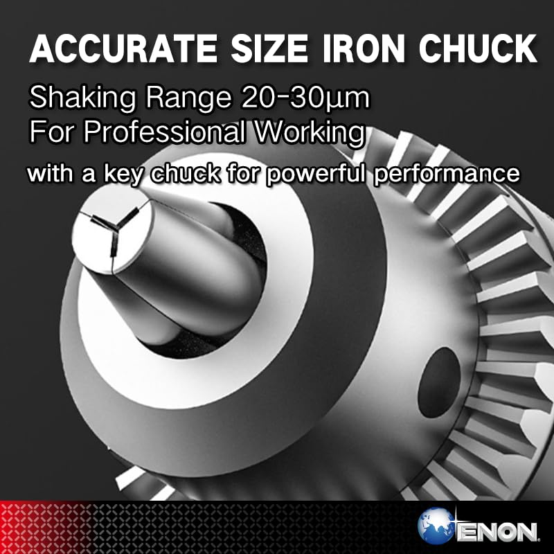 ENON Electric Drill Machine 650W, 10mm Chuck, 3300RPM, Forward/Reverse function, Powerful Machine for Wood, Metal,Heavy Duty, Drilling Machine with Multiple Drill Bits- 6 Months Warranty (XE-1001)