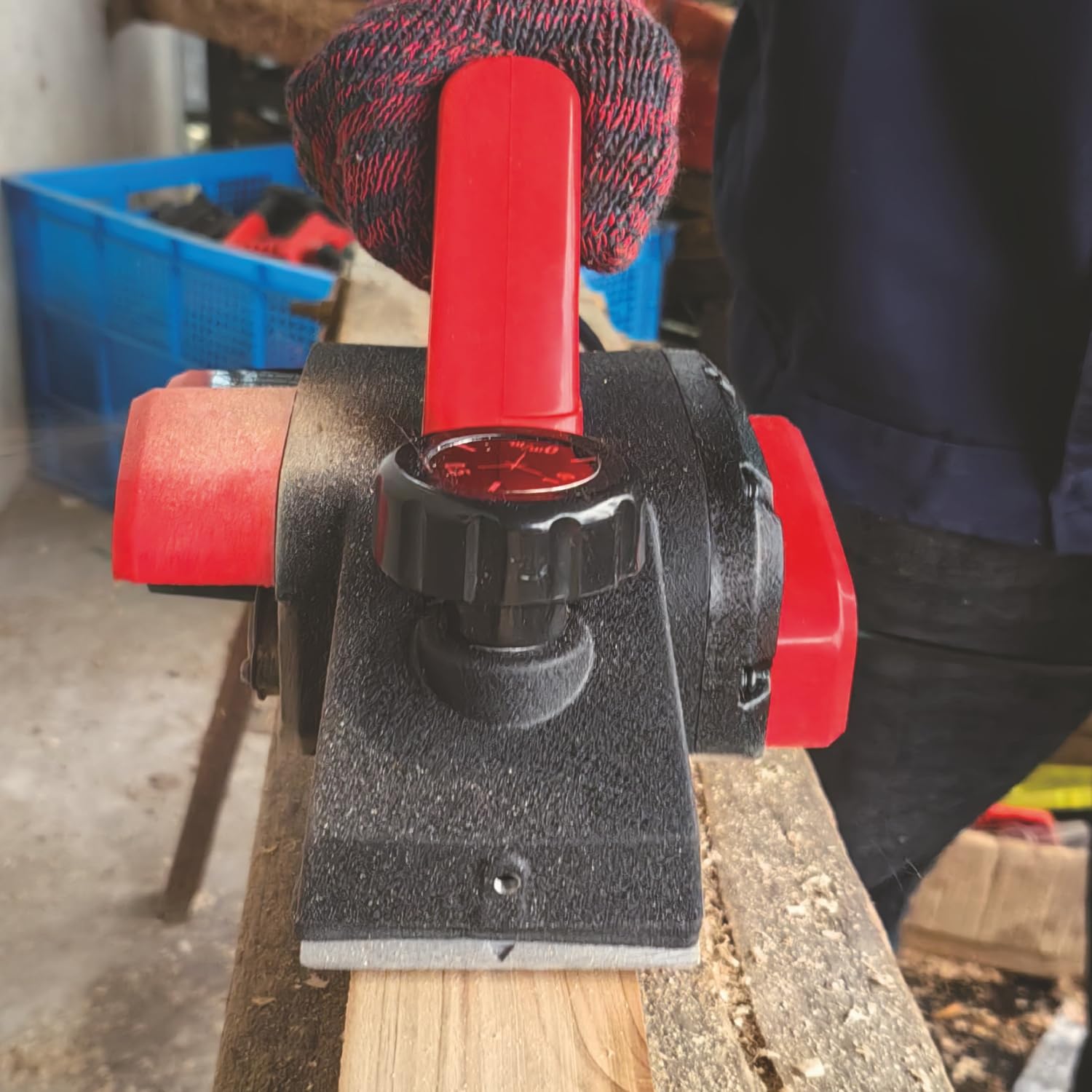 ENON 600W Electric Wood Planer Machine, 82mm Width, 16000RPM, for Carpentry, Interior Designing & Construction Application for Home, DIY & Professional Use, Woodworking Tool (XE-8201)
