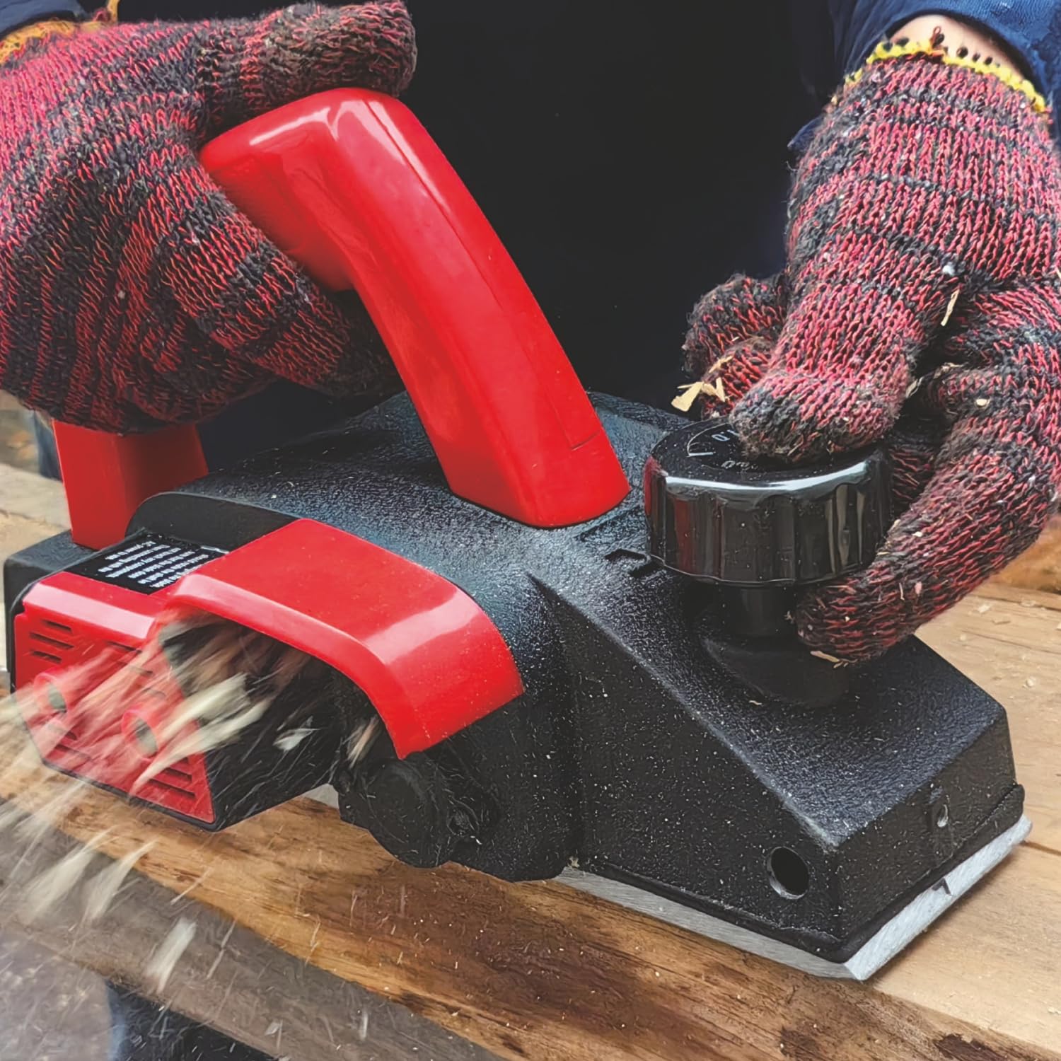 ENON 600W Electric Wood Planer Machine, 82mm Width, 16000RPM, for Carpentry, Interior Designing & Construction Application for Home, DIY & Professional Use, Woodworking Tool (XE-8201)